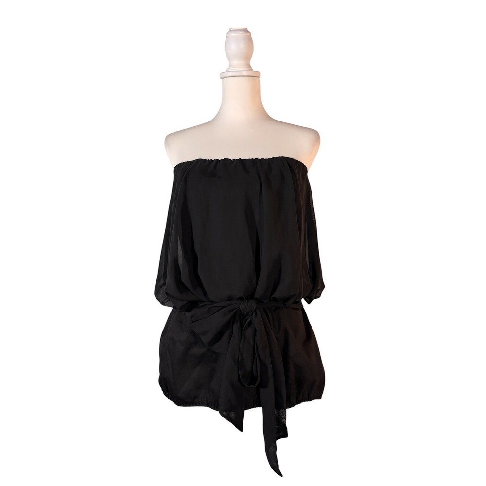90s Patricia Field Black Bustier Top‎ Women's 12 NWT Y2K Coquette Goth SATC Chic